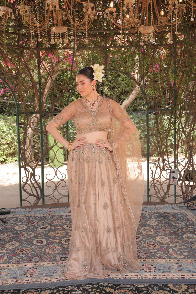 Chandbeli A-Line Handcrafted Lehenga - view 1