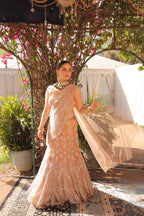 Midnight Glimmer Draped Fish-Cut Saree - view 2