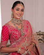 Rangroz Fuchsia Pink Bridal Lehenga - view 2
