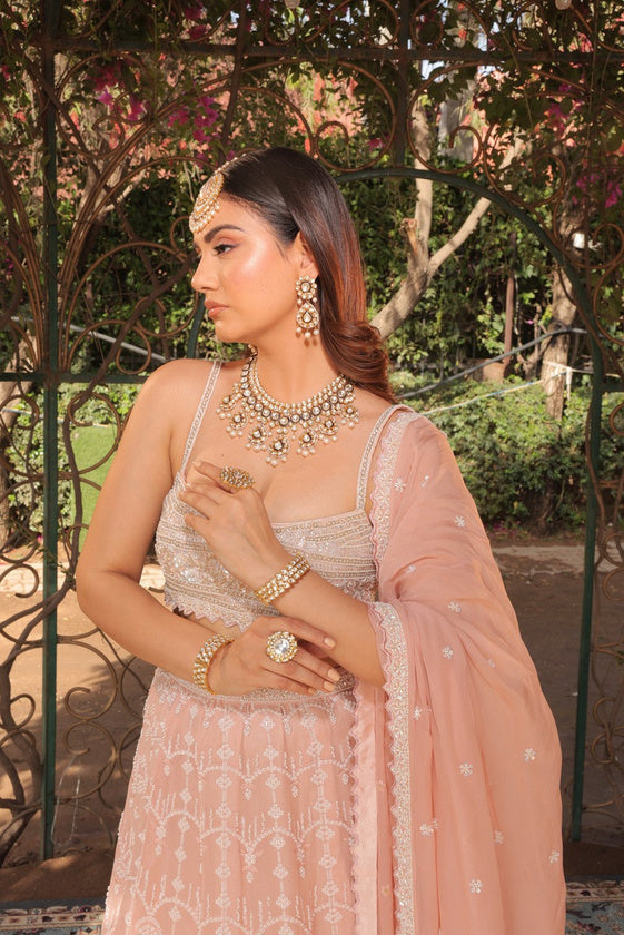 Sitara Glint Sequin Embroidered Lehenga Set - view 2